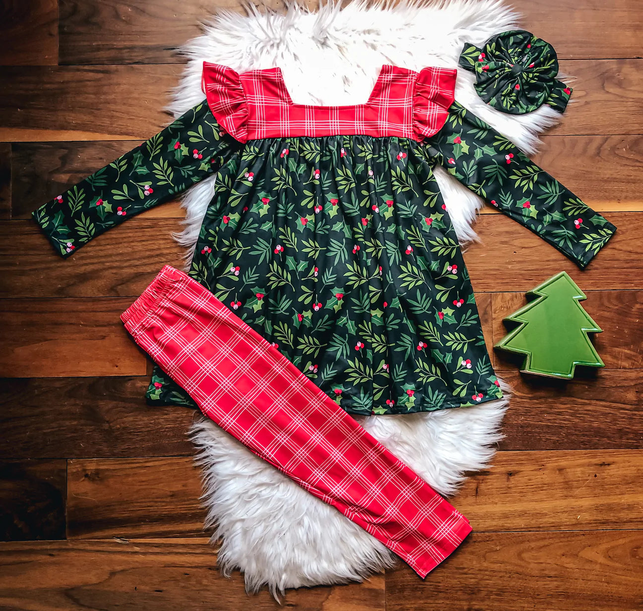 Pre-Order Holly Berry Pants Set by Wellie Katie