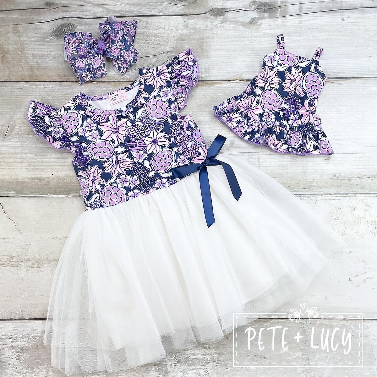 Tropical Turtle Tulle Dress by Pete + Lucy