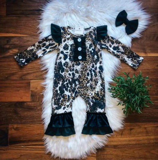 Glitzy Animal Infant Romper by Wellie Kate