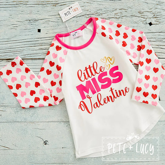 Little Miss Valentine Raglan by Pete + Lucy
