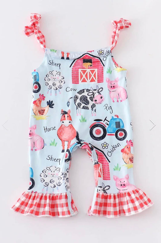 Blue Farm Romper By Honeydew