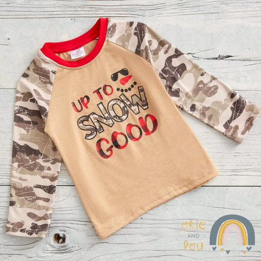 Up To Snow Good Boys Tee by Okie & Lou