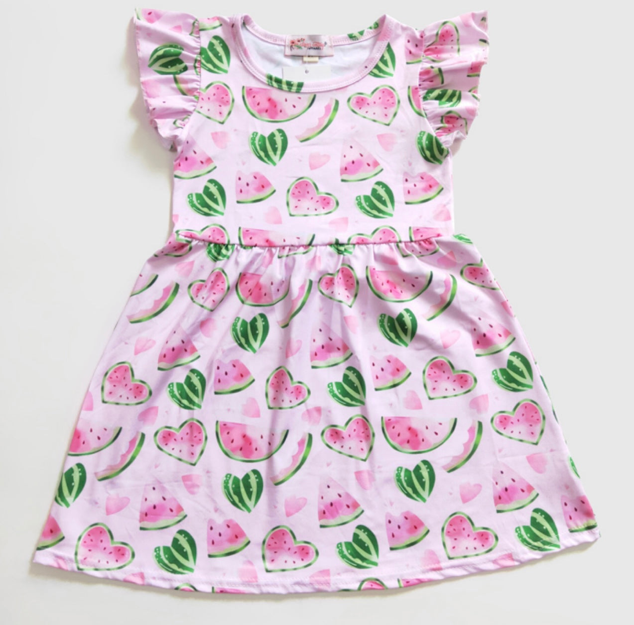 Pink Watermelon Girls Dress by Clover Cottage