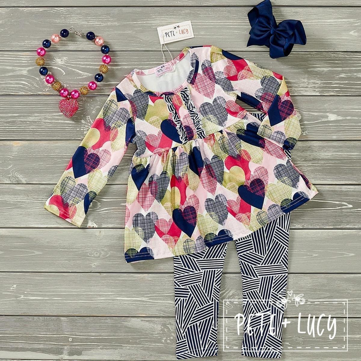 Geo Hearts 2-Piece Set by Pete + Lucy