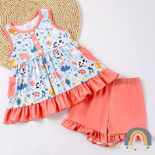 Merry Moo Short Set by Okie & Lou