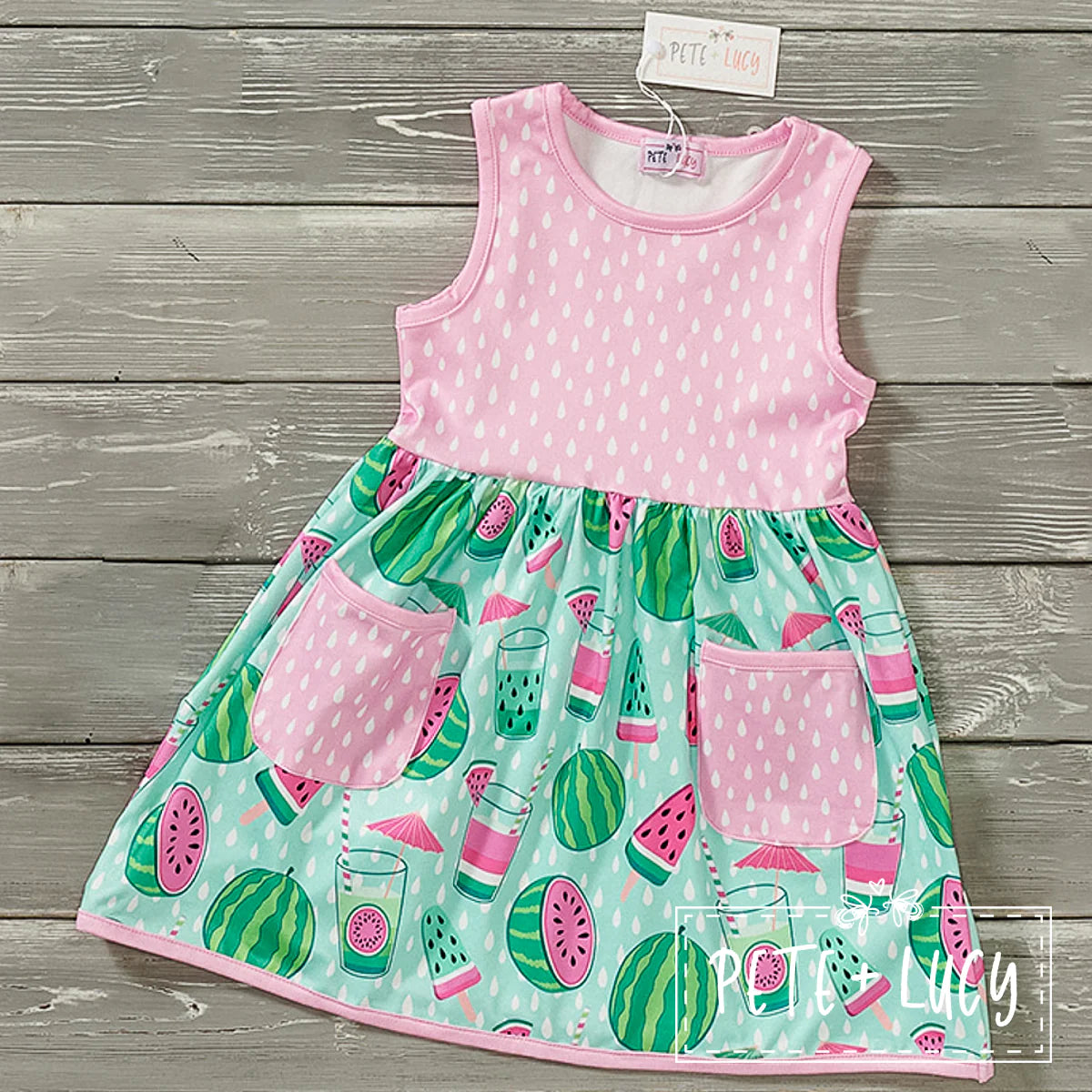 Pink Watermelon Dress by Pete + Lucy