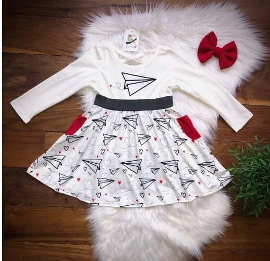 Paper Airplane Dress by Wellington Design Co.