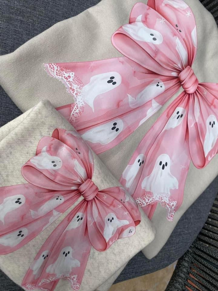 Mommy + Me Ghost Bow Crew Neck