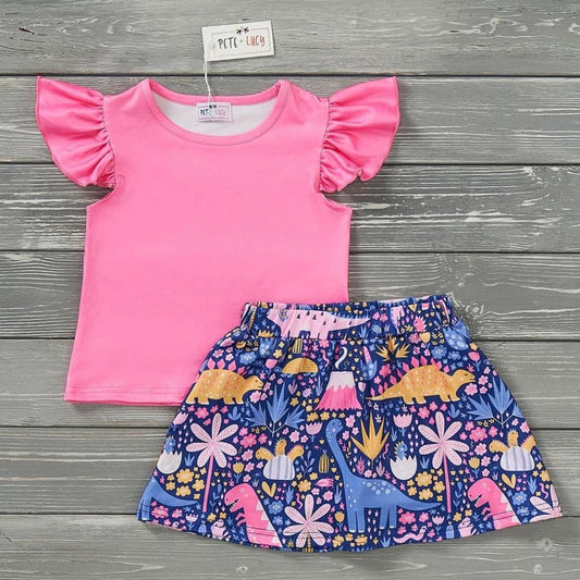 Darling Dinos Skort Set by Pete + Lucy
