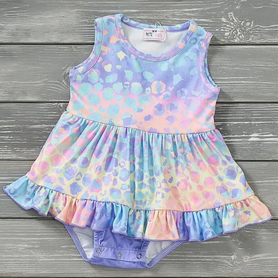 Savannah’s Leopard Infant Romper by Pete + Lucy