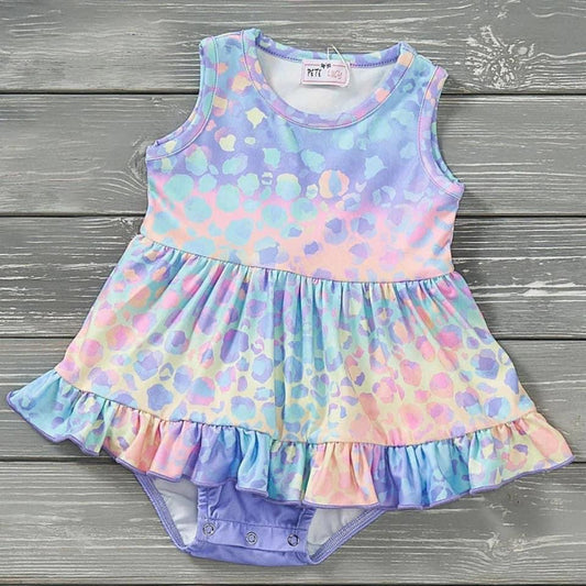 Savannah’s Leopard Infant Romper by Pete + Lucy