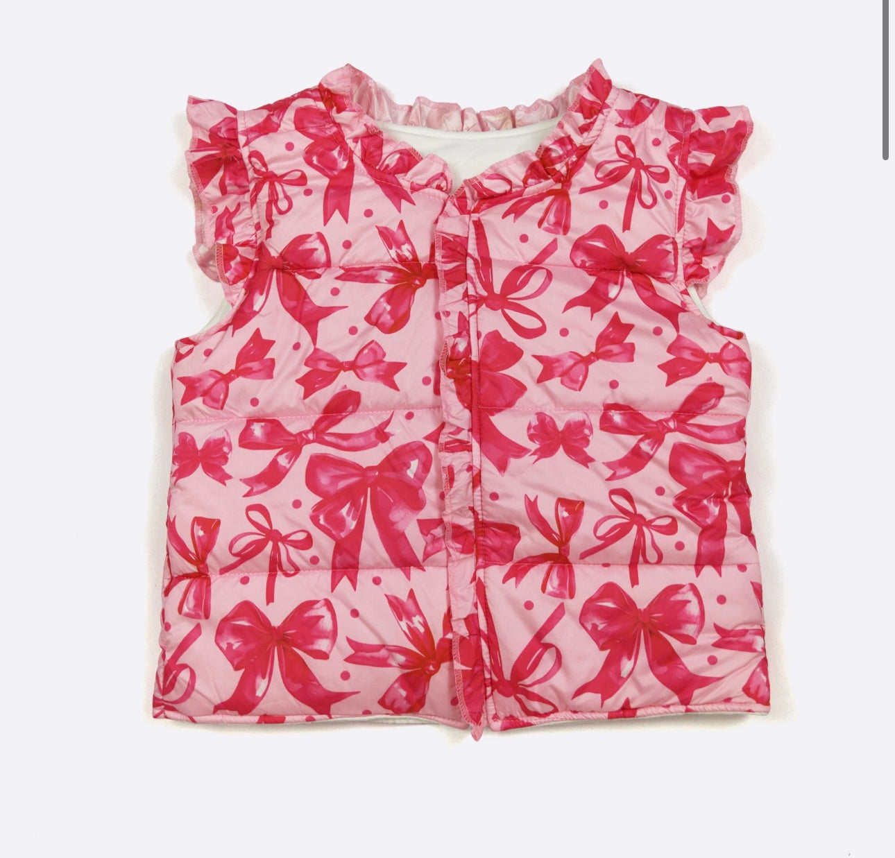 Fuschia Coquette Girls Vest By Clover Cottage
