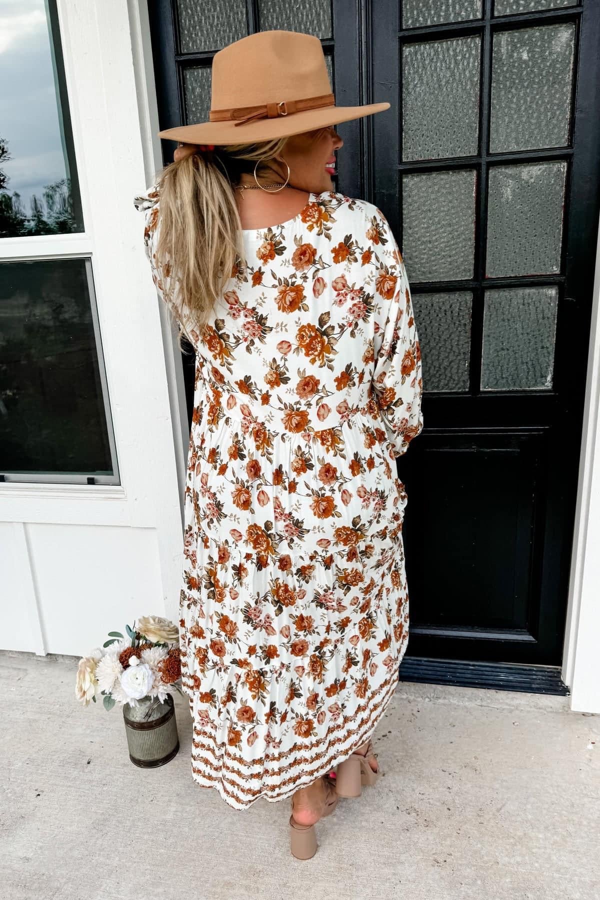 KORA FALL FLORAL DRESS BY BLAKELY DESIGNS