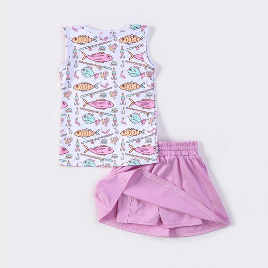 Fishing Pole Skort Set By Clover Cottage