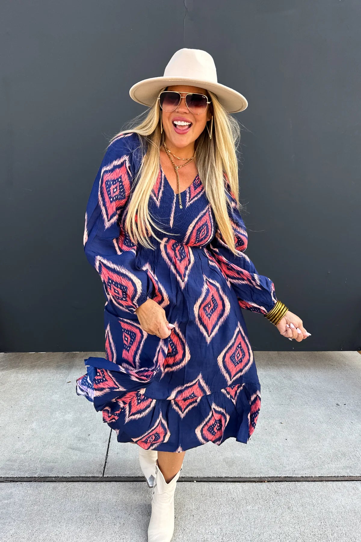 Everly Smocked Top Dress
