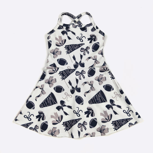 Go Team! Navy Athletic Dress By Clover Cottage