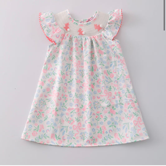 Cottontail Coquette Smocked Dress By Clover Cottage