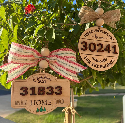Zip Code Ornaments (Circle)