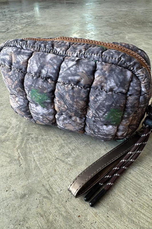 Woods Camo Mini Puff Clutch Bag