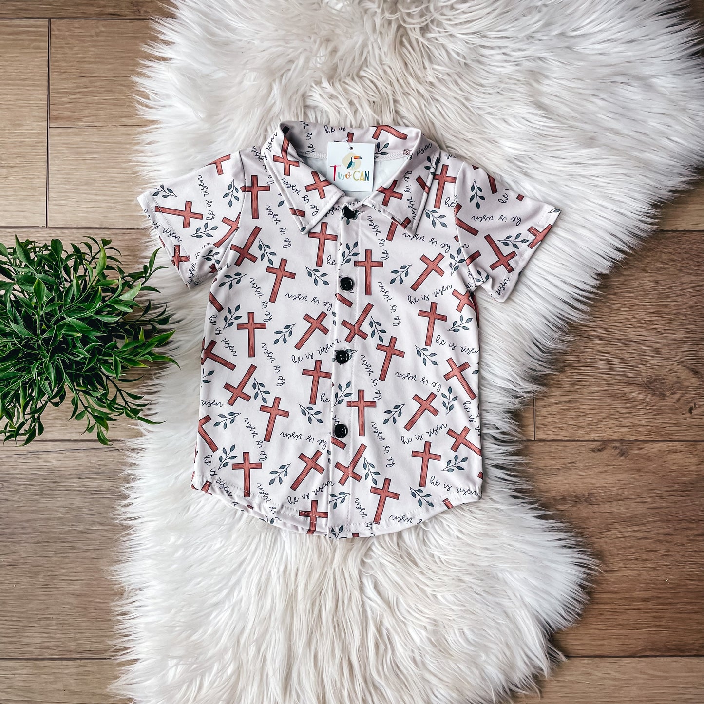 Pre-Order He Is Risen Button Up By TwoCan