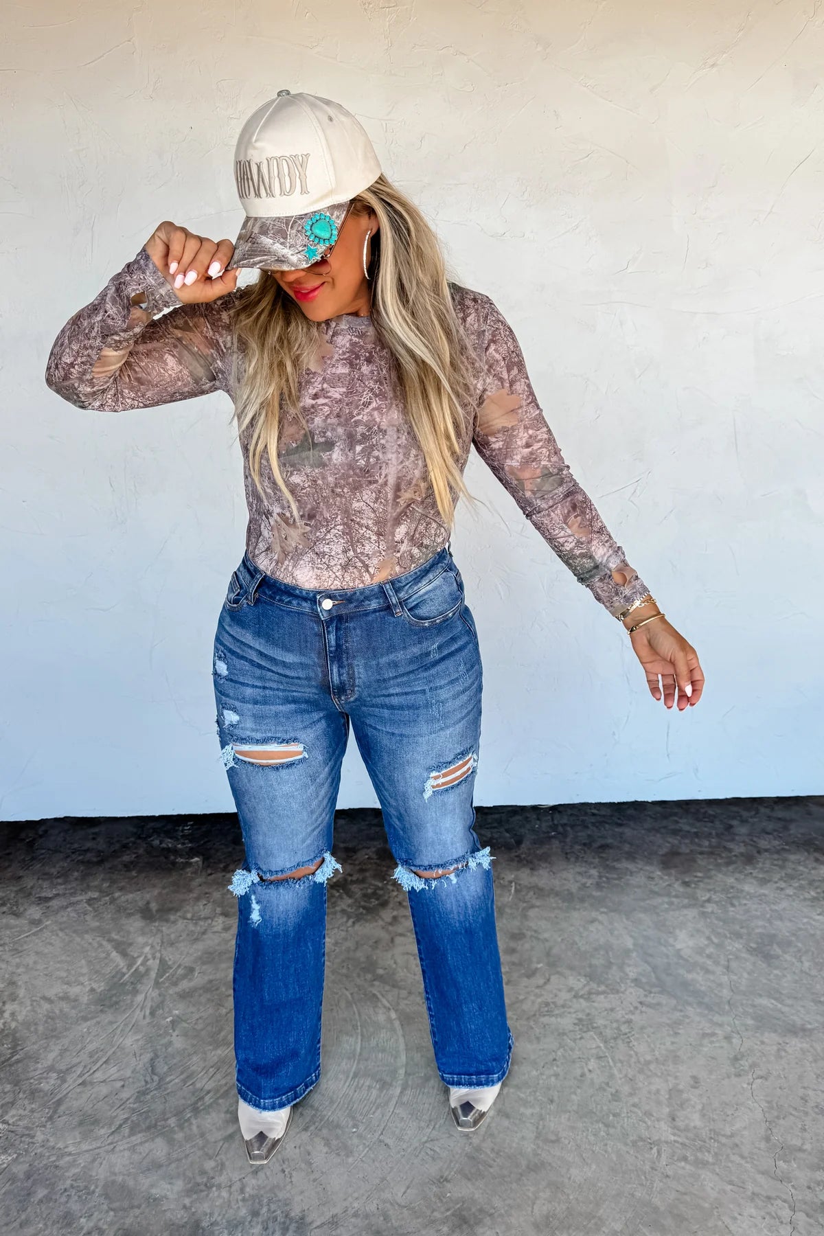Camo Woods Mesh Top