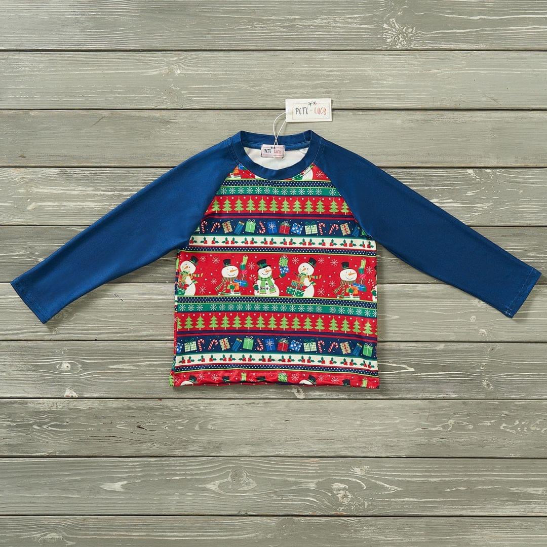 Festive Frosty Boys Tee by Pete + Lucy