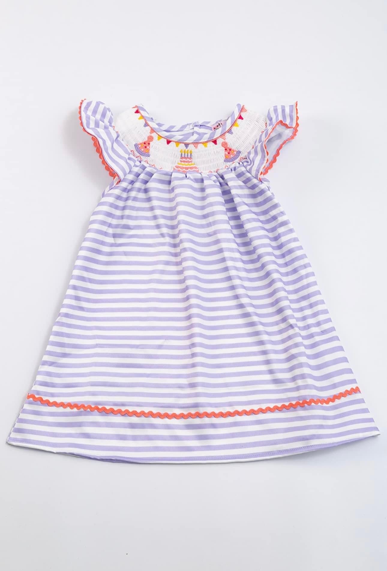 Birthday Girl Smocked Dress by Clover Cottage