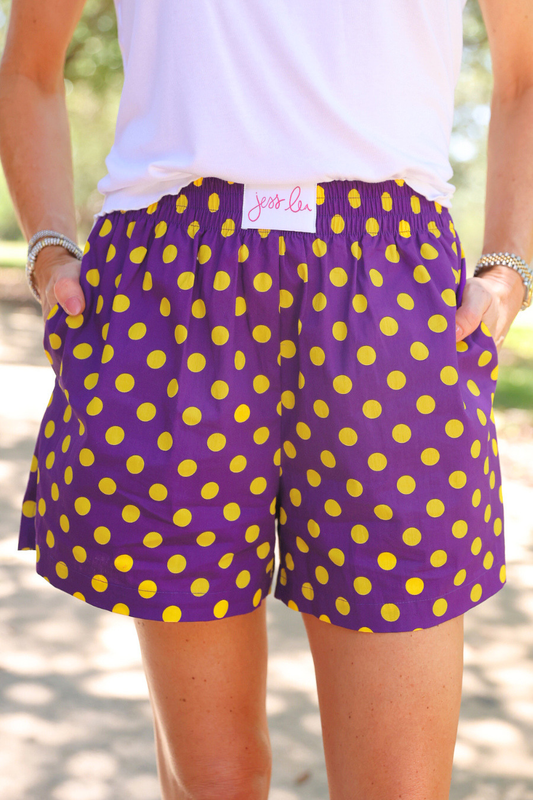 PREORDER- Easy Win Polka Dot Boxer Shorts- Purple