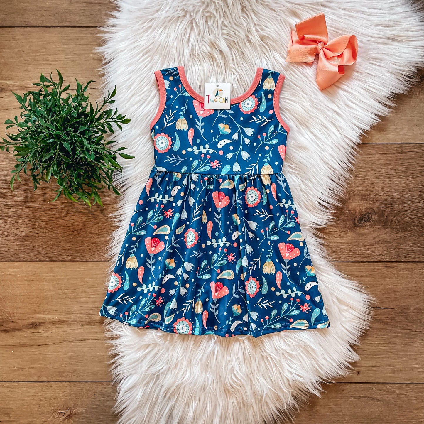 Boho Blooms Bow Back Dress by TwoCan