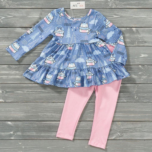 Cozy Kittens Pants Set by Pete + Lucy