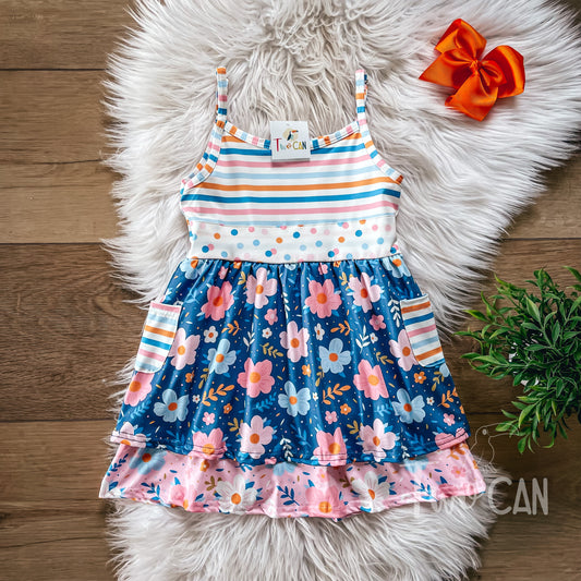 Vintage Floral Dress by TwoCan