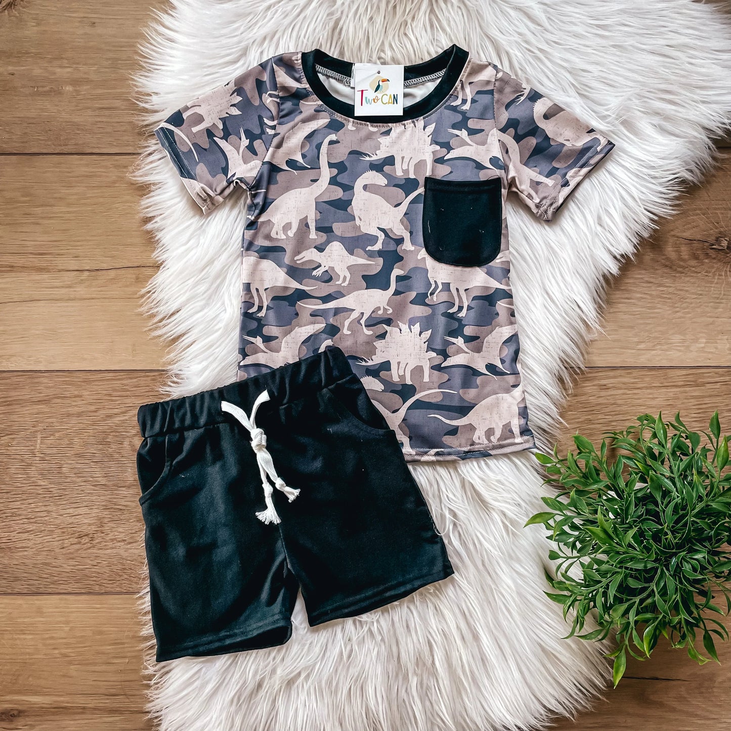 Dino Shorts Set by TwoCan