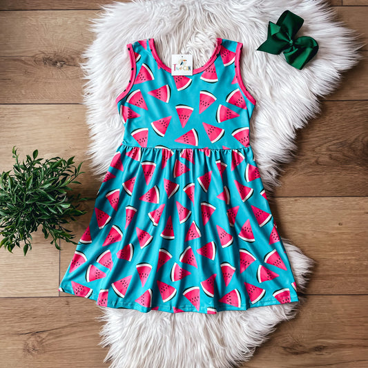 Watermelon Bow Back Dress By TwoCan