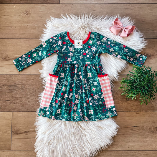 Green Holly Dress by TwoCan
