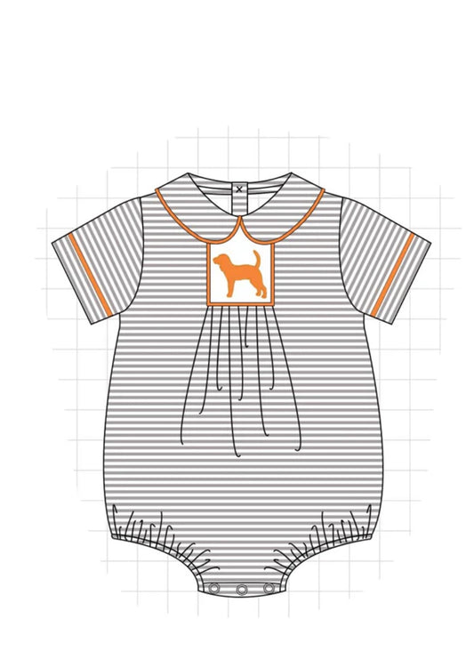 Pre-Order Orange Tennessee Stripe Romper