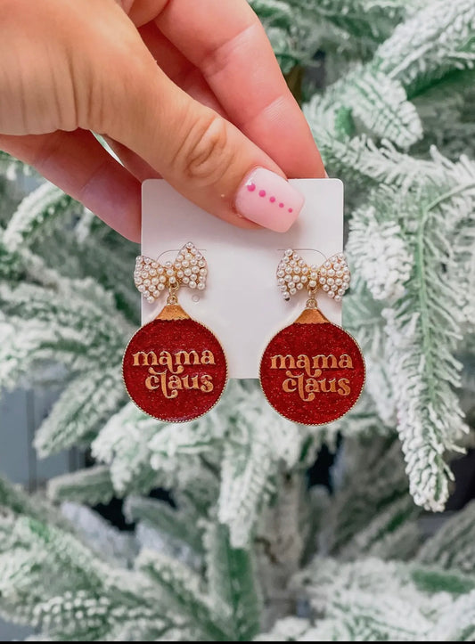 Mama Claus Dangle Earrings