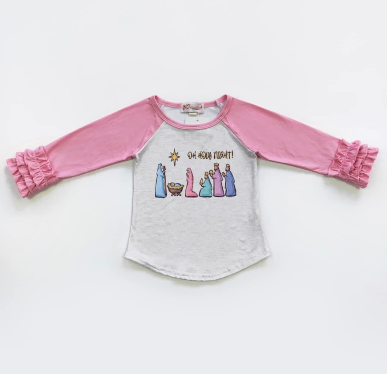 Oh Holy Night! Raglan by Clover Cottage