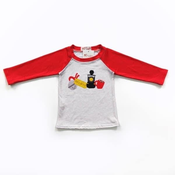 Express Train Raglan by Clover Cottage