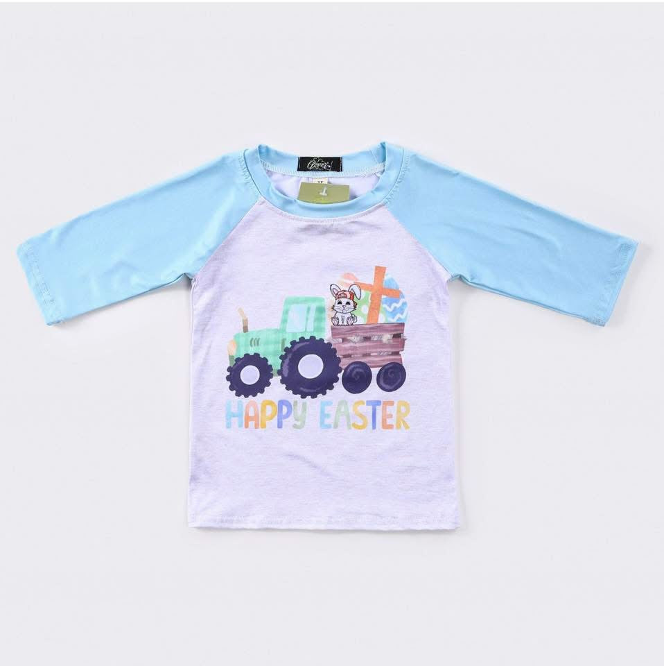 Easter Tractor Raglan by Clover Cottage