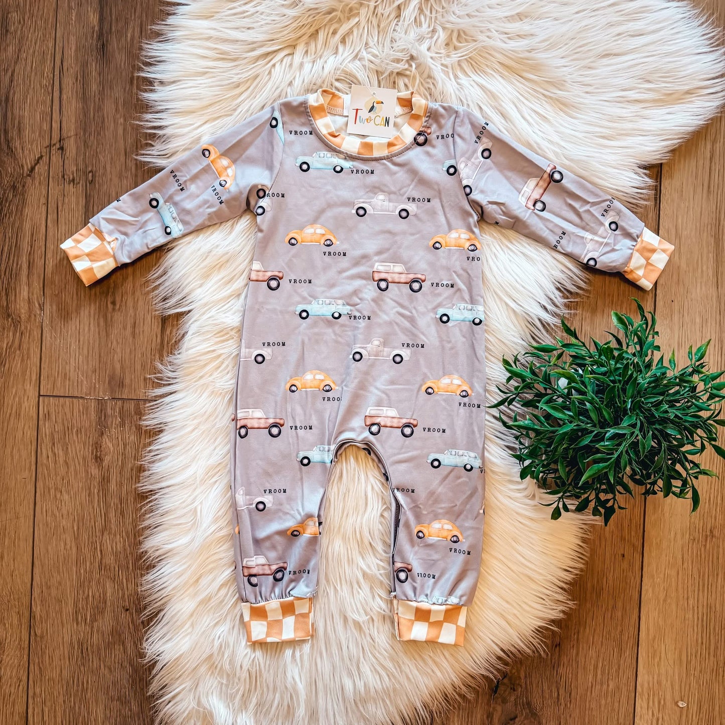 Vintage Vroom Infant Romper By TwoCan