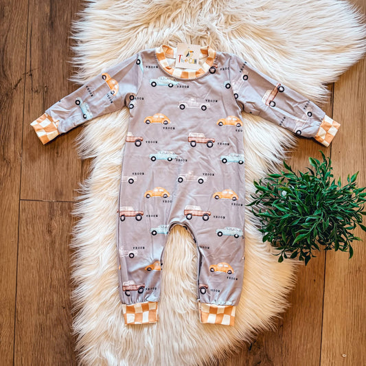 Vintage Vroom Infant Romper By TwoCan