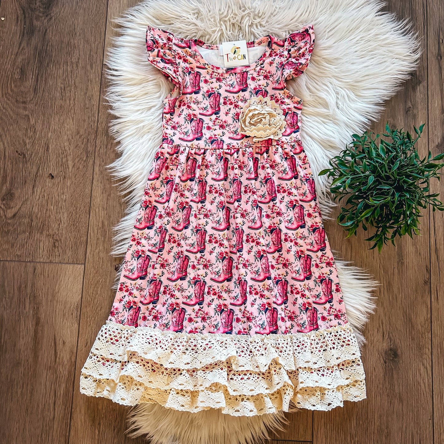 Pink Boots Maxi Dress By TwoCan