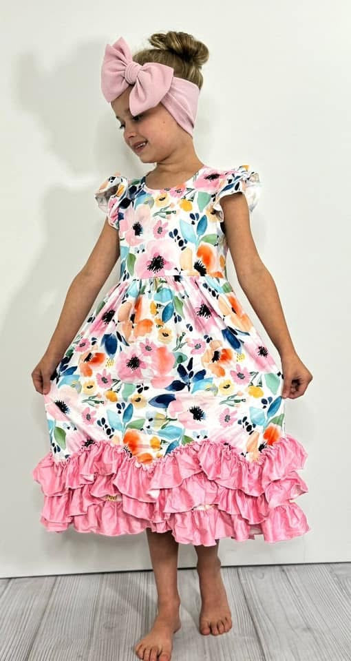 Watercolor Whisper Maxi Dress by Clover Cottage