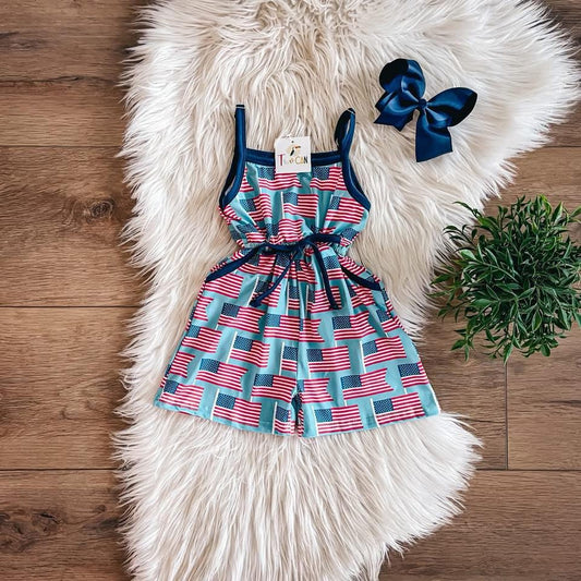 All American Flag Romper By TwoCan