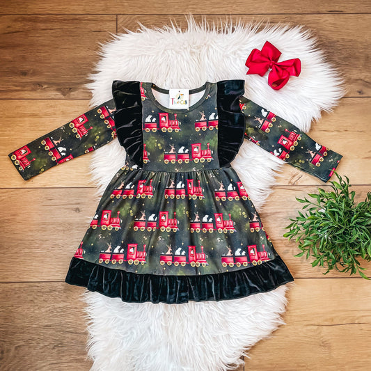 Christmas Train Dress by TwoCan