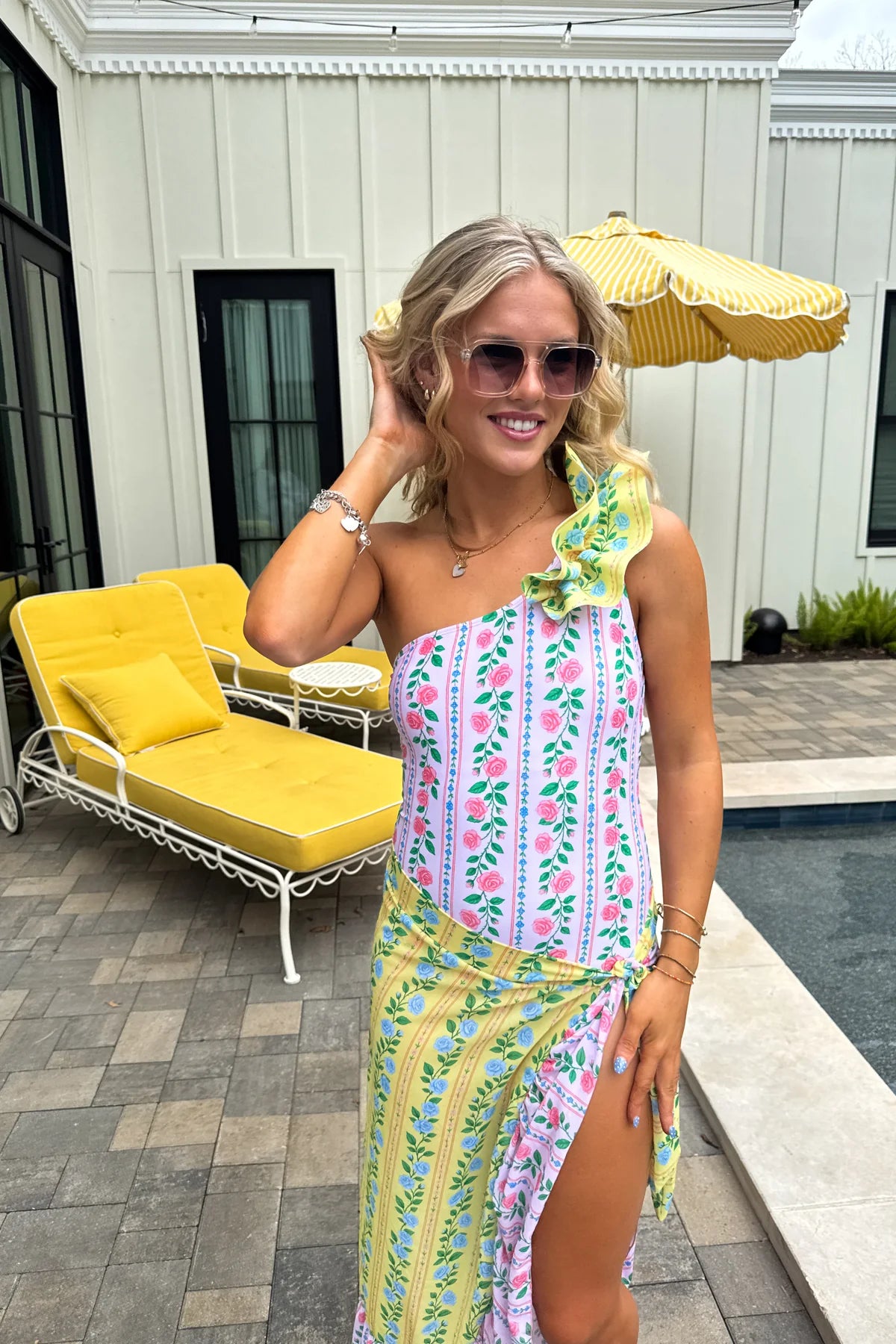 Sunset Floral Swim