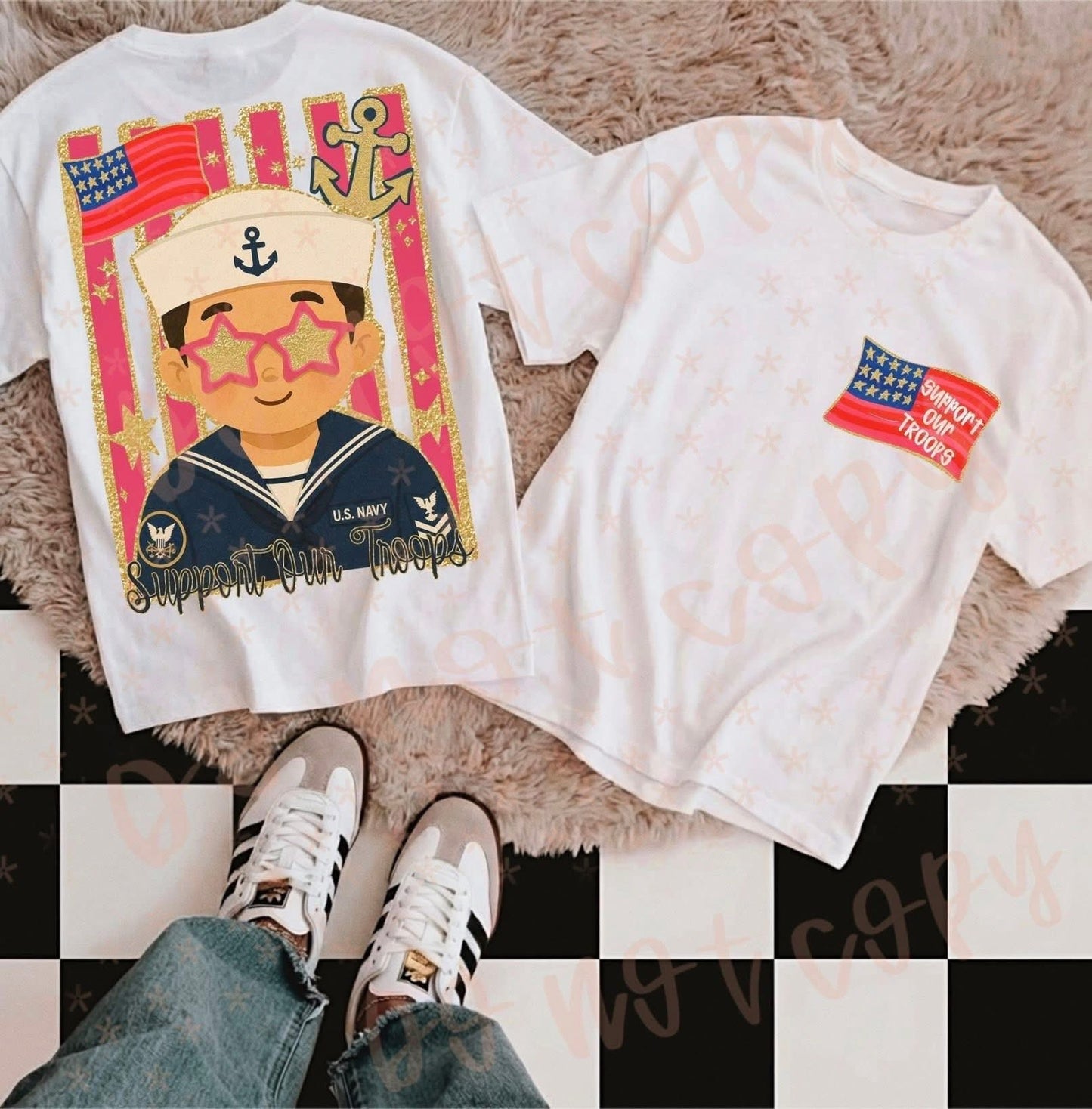 Support The Troops Glitzy Tee (Youth)