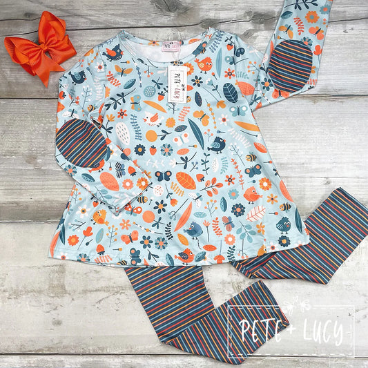 Birds & Blooms Pants Set by Pete + Lucy