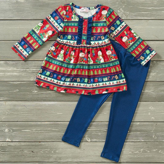 Festive Frosty Pants Set by Pete + Lucy
