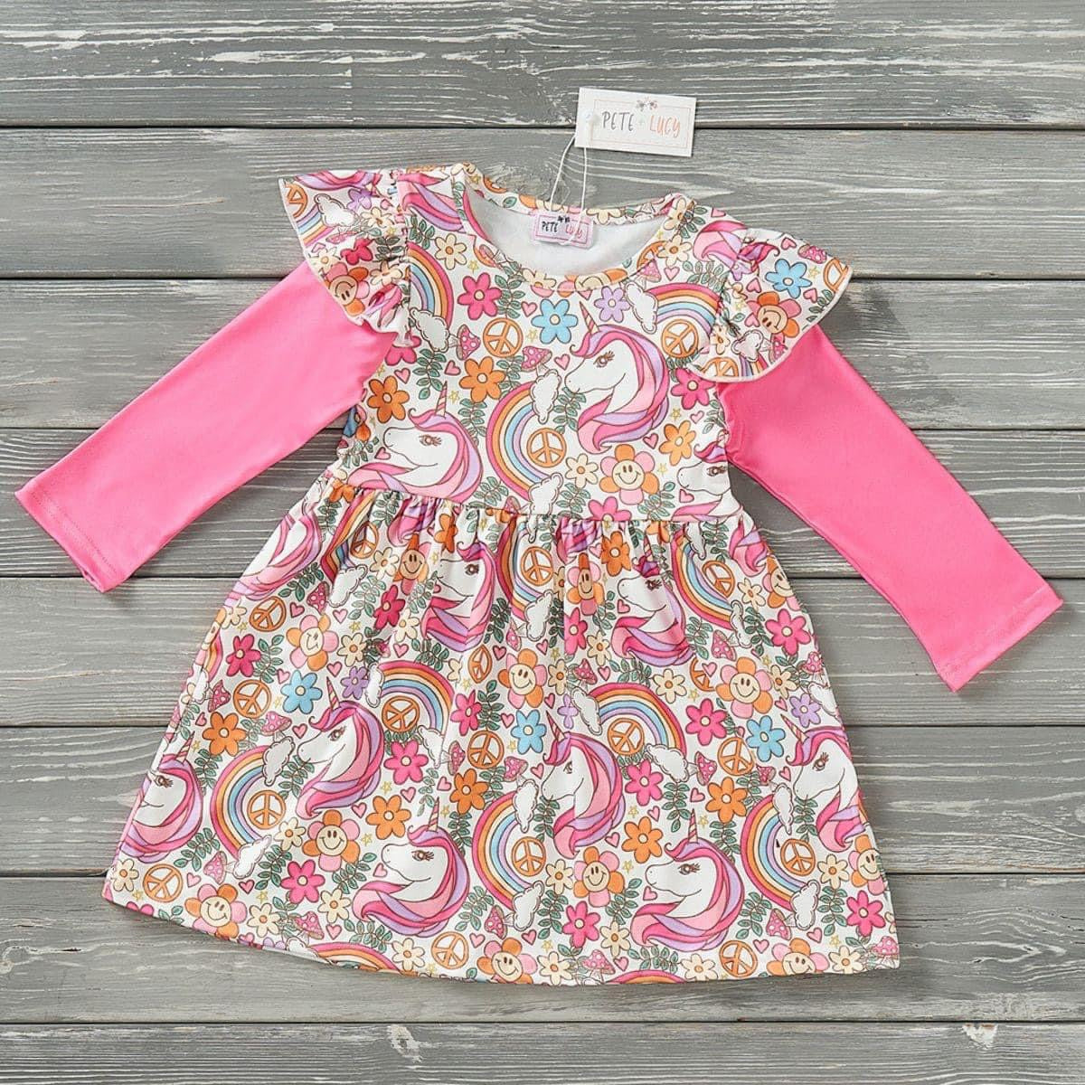 Peace, Love & Unicorns Dress by Pete + Lucy